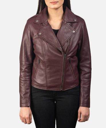 Women's Premium Burgundy Lambskin Leather Jacket – Timeless Elegance and Modern Edg
