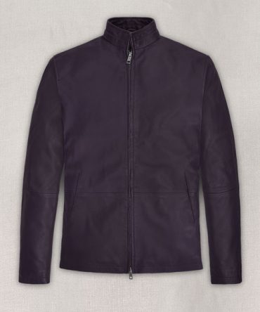 Men's Stylish Modern Lambskin Leather Jacket – Deep Purple