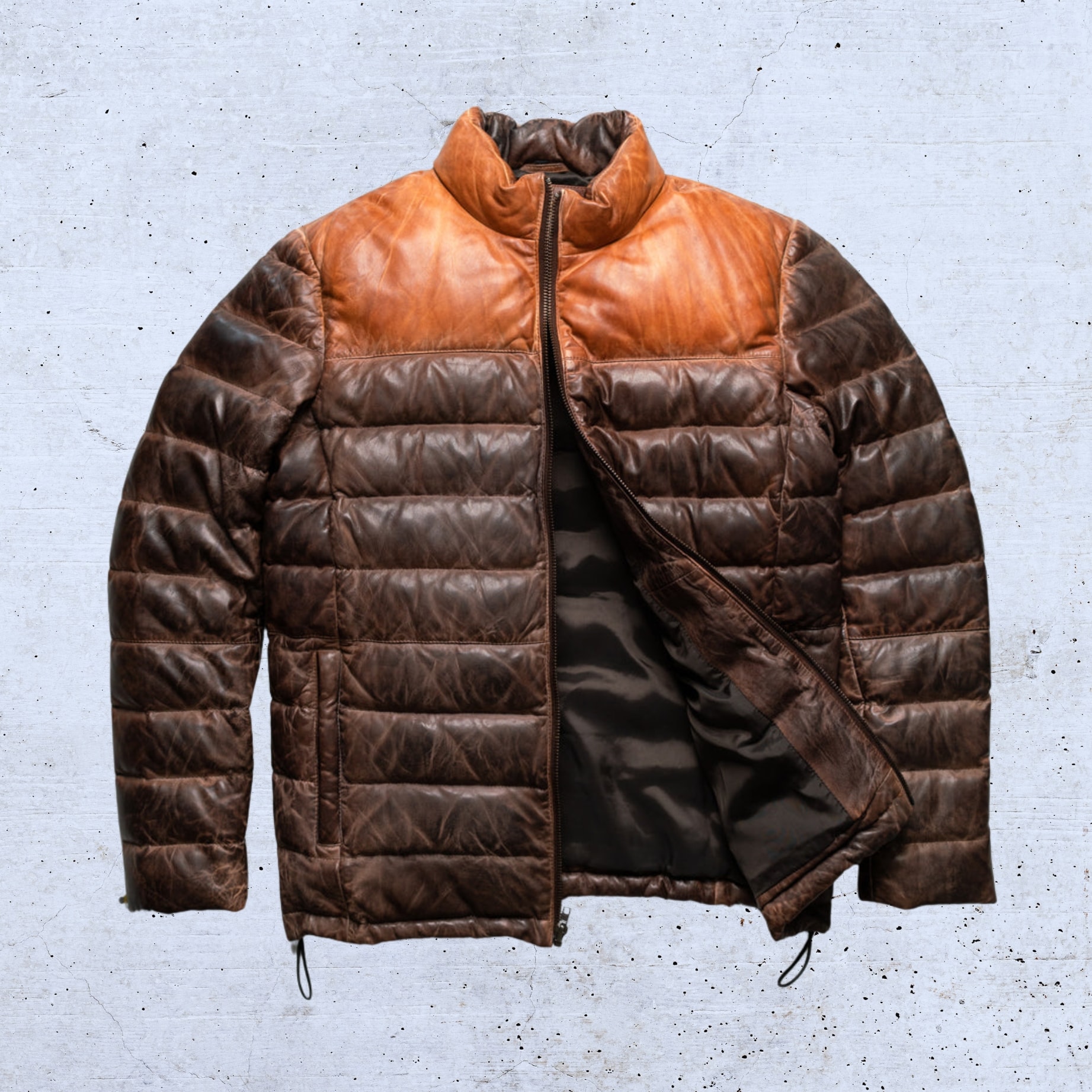 Port Lambskin Leather Puffer Jacket