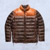 Port Lambskin Leather Puffer Jacket