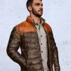 Port Lambskin Leather Puffer Jacket