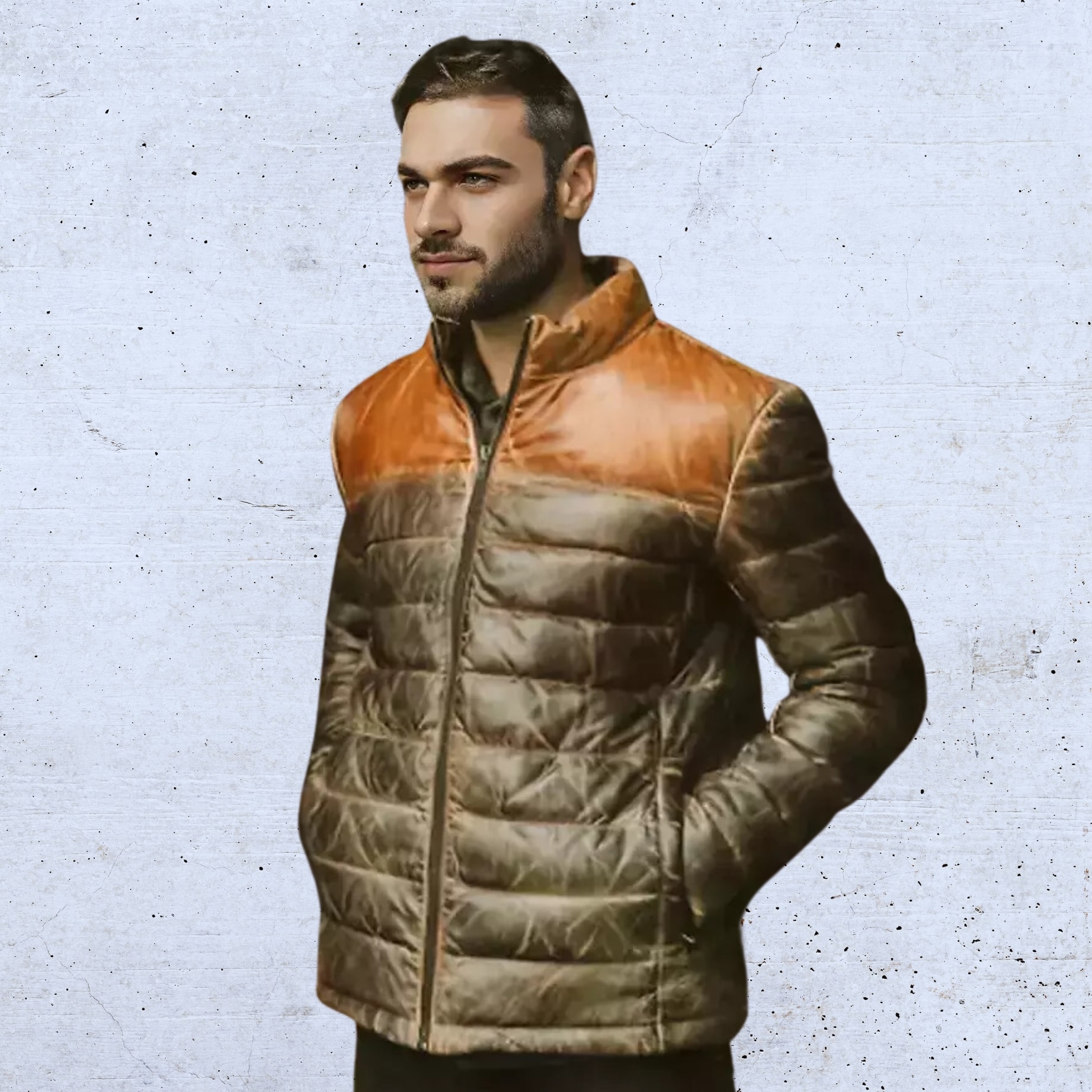 Port Lambskin Leather Puffer Jacket