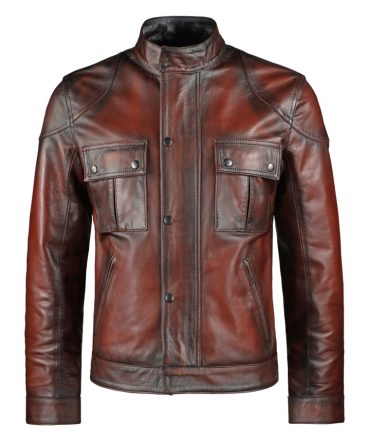 Mens Signature Italian Lambskin Leather Jacket