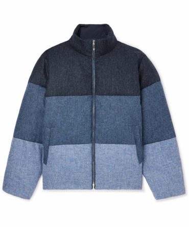 Men's Wool Color-Block Jacket – Three-Tone Design