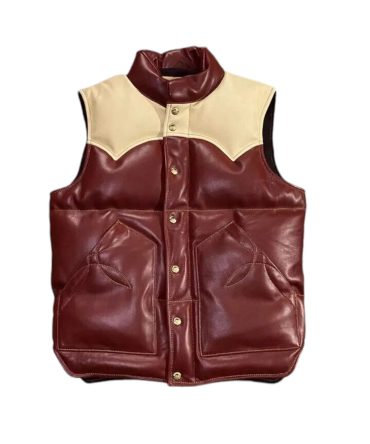 Men's Lambskin Leather Puffer-3 Vest