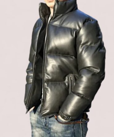 Men's Lambskin Leather Puffer-3 Jacket